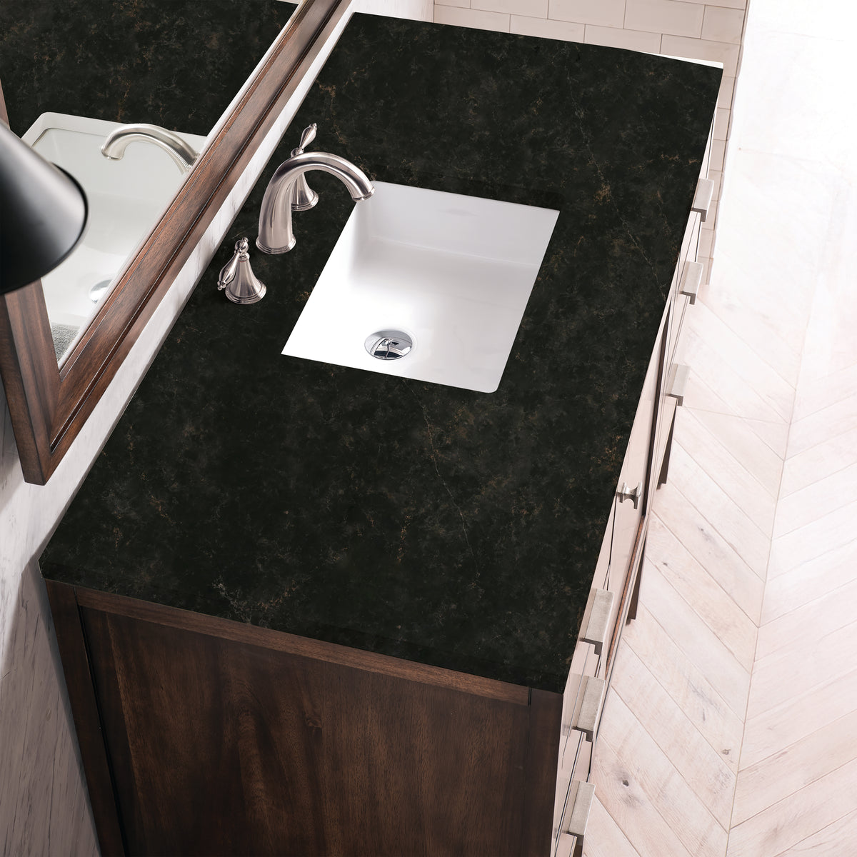 James Martin Vanities Addison 48" Mid-Century Acacia Single Vanity With 3 CM Phantome Eclos Top