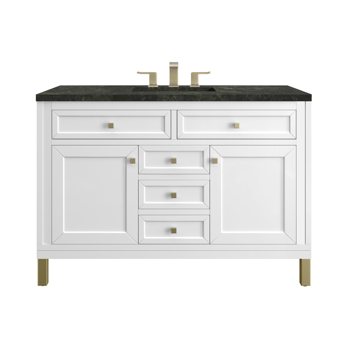 James Martin Vanities Chicago 48" Glossy White Single Vanity With 3 CM Phantome Eclos Top