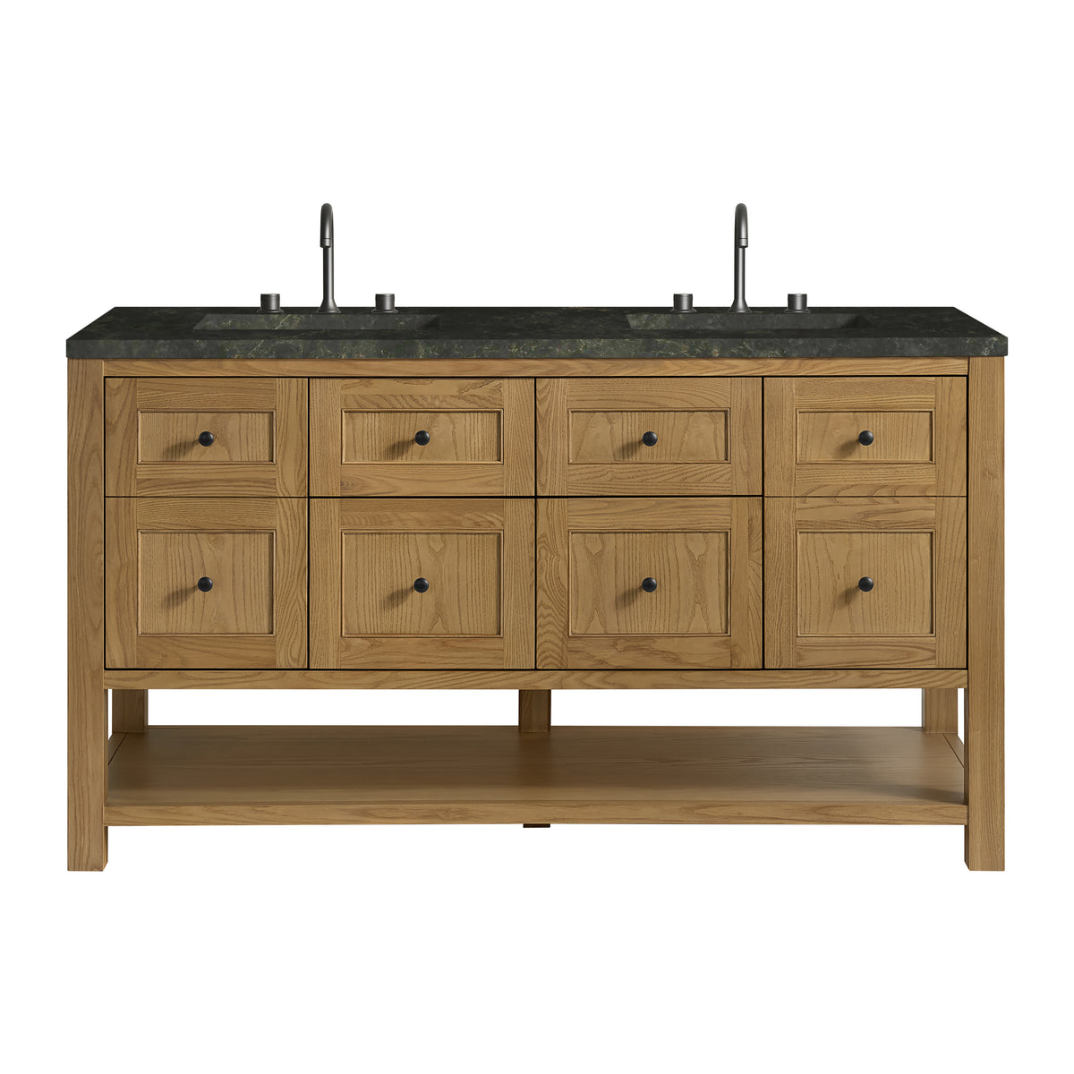 James Martin Vanities Breckenridge 60" Light Natural Oak Double Vanity With 3cm Phantome Eclos Top