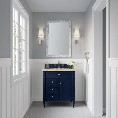 James Martin Vanities Brittany 30" Victory Blue Single Vanity With 3 CM Tajnar Eclos Top