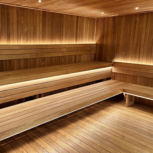 PROSAUNAS Three-Zone 3 x 10' Linear White Dimmable LED Neon Sauna Light Kit