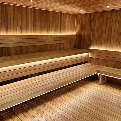 PROSAUNAS Three-Zone 3 x 16' Linear White Dimmable LED Neon Sauna Light Kit