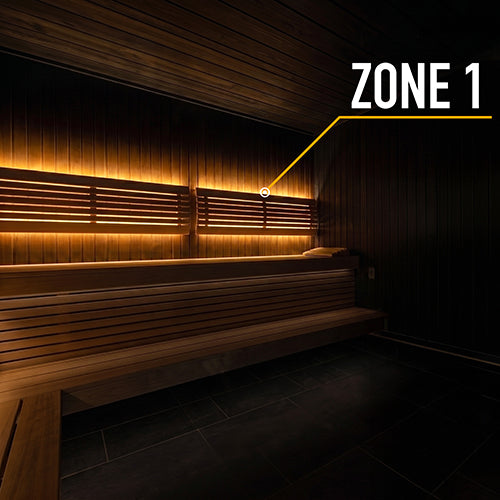 PROSAUNAS Single-Zone 4 x 10' Linear White Dimmable LED Neon Sauna Light Kit