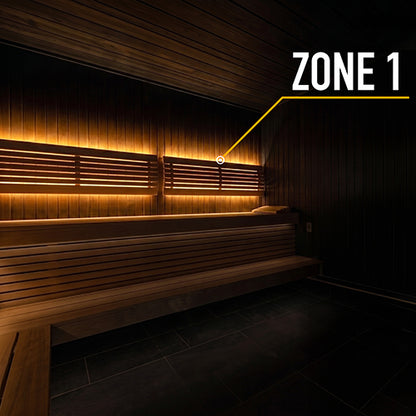 PROSAUNAS Single-Zone 4 x 10' Linear White Dimmable LED Neon Sauna Light Kit