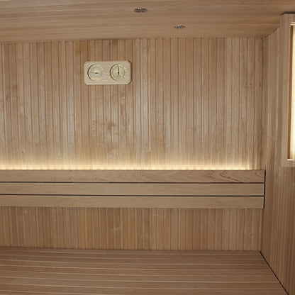 PROSAUNAS Pine Wood Thermometer & Hygrometer