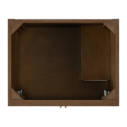 James Martin Vanities Myrrin 30" Mid-Century Walnut Single Vanity Cabinet