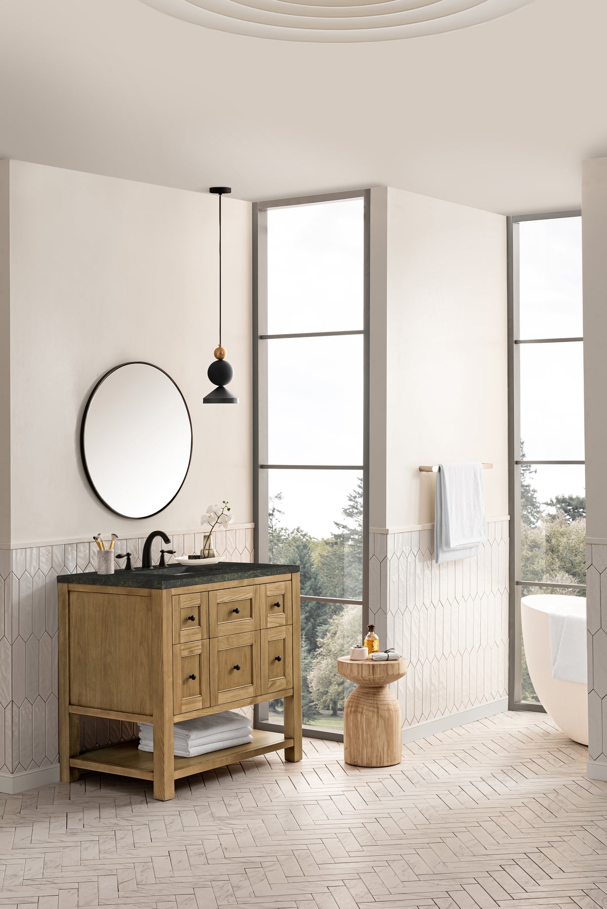 James Martin Vanities Breckenridge 36" Light Natural Oak Single Vanity With 3cm Phantome Eclos Top