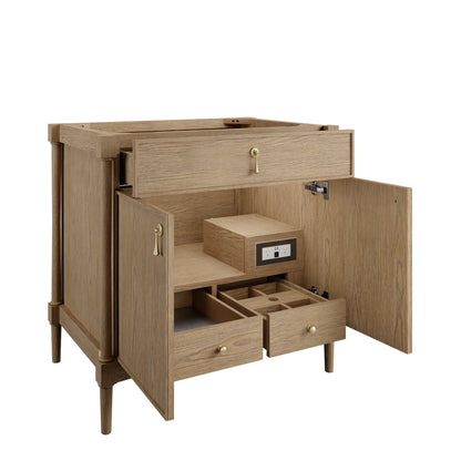 James Martin Vanities Kinnsden 36" Weathered Oak Single Vanity Cabinet
