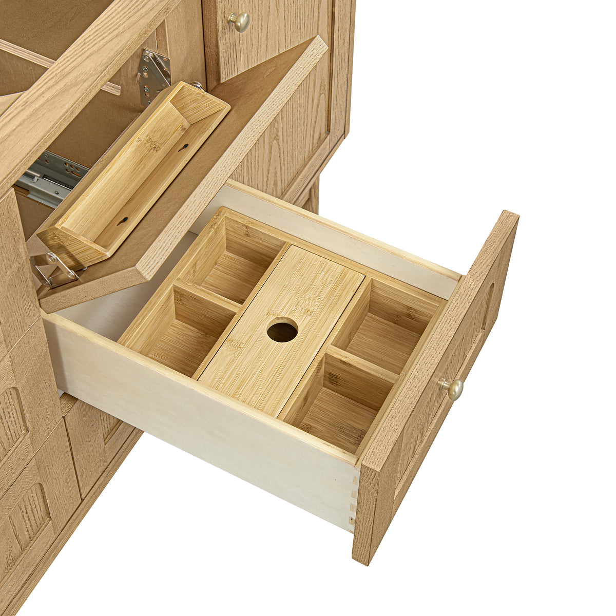 James Martin Vanities Laurent 60" Light Natural Oak Double Vanity Light
