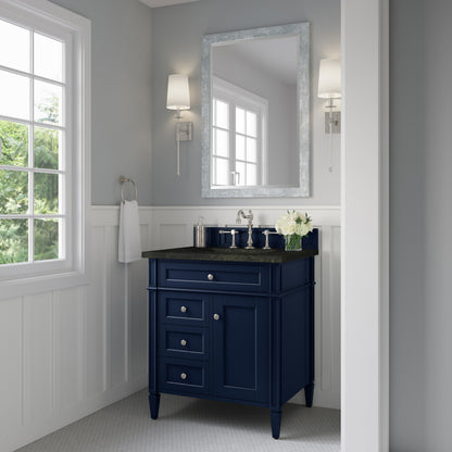 James Martin Vanities Brittany 30" Victory Blue Single Vanity With 3 CM Phantome Eclos Top