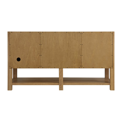 James Martin Vanities Breckenridge 60" Light Natural Oak Double Vanity With 3cm Tajnar Eclos Top