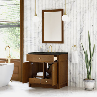 James Martin Vanities Bellshire 36" Honey Oak Single Vanity With 3 CM Phantome Eclos Top
