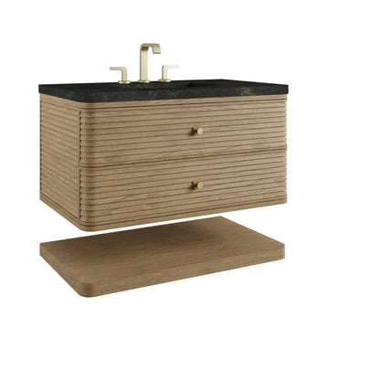 James Martin Vanities Allamari 36" Dune Mist Single Vanity With 3 CM Phantome Eclos Top