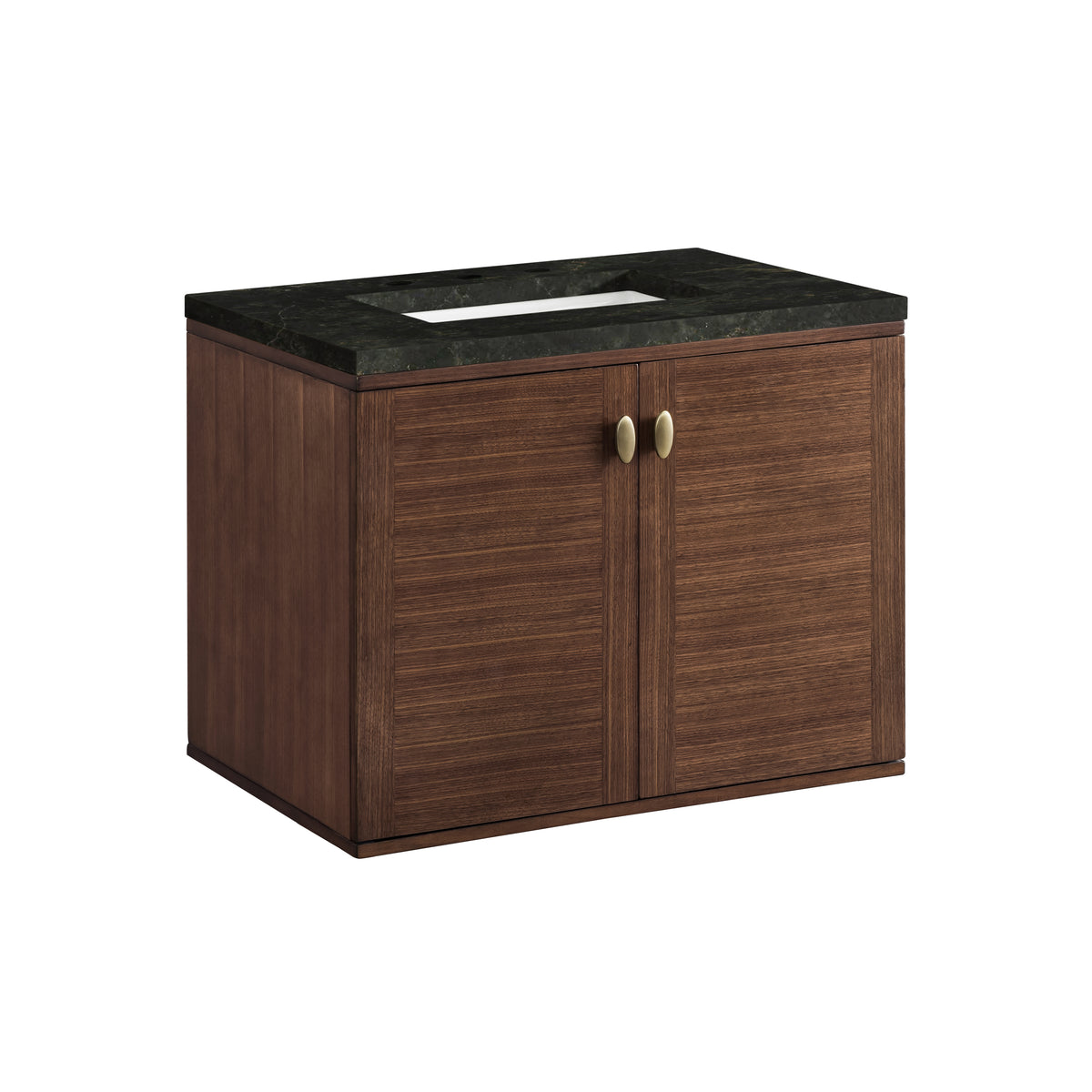 James Martin Vanities Amberly 30" Mid-Century Walnut Single Vanity With 3 CM Phantome Eclos Top