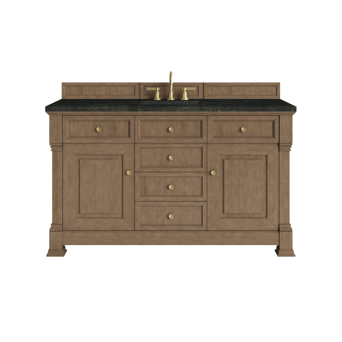 James Martin Vanities Brookfield 60" Pecan Single Vanity With 3 CM Phantome Eclos Top