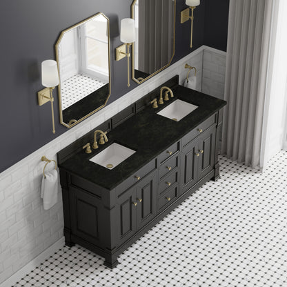 James Martin Vanities Brookfield 72" Black Onyx Double Vanity With 3 CM Phantome Eclos Top