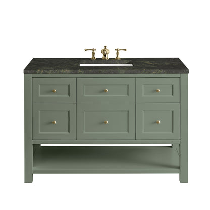 James Martin Vanities Breckenridge 48" Smokey Celadon Single Vanity With 3cm Phantome Eclos Top