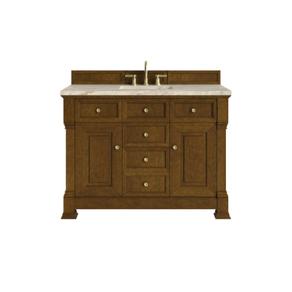 James Martin Vanities Brookfield 48" Honey Oak Single Vanity With 3 CM Tajnar Eclos Top