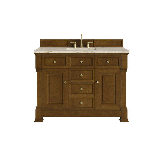 James Martin Vanities Brookfield 48" Honey Oak Single Vanity With 3 CM Tajnar Eclos Top
