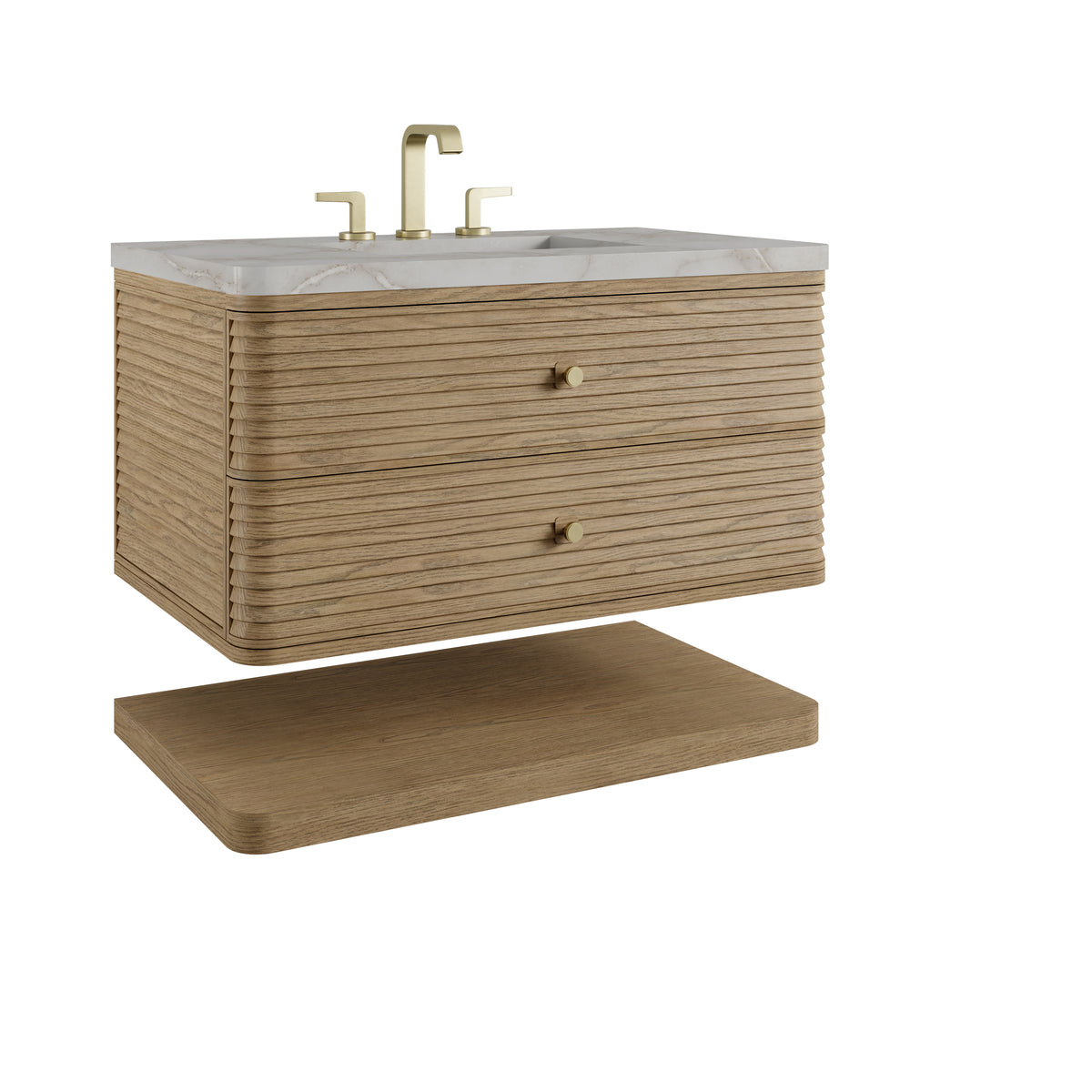 James Martin Vanities Allamari 36" Dune Mist Single Vanity With 3 CM Victorian Silver Silestone Top