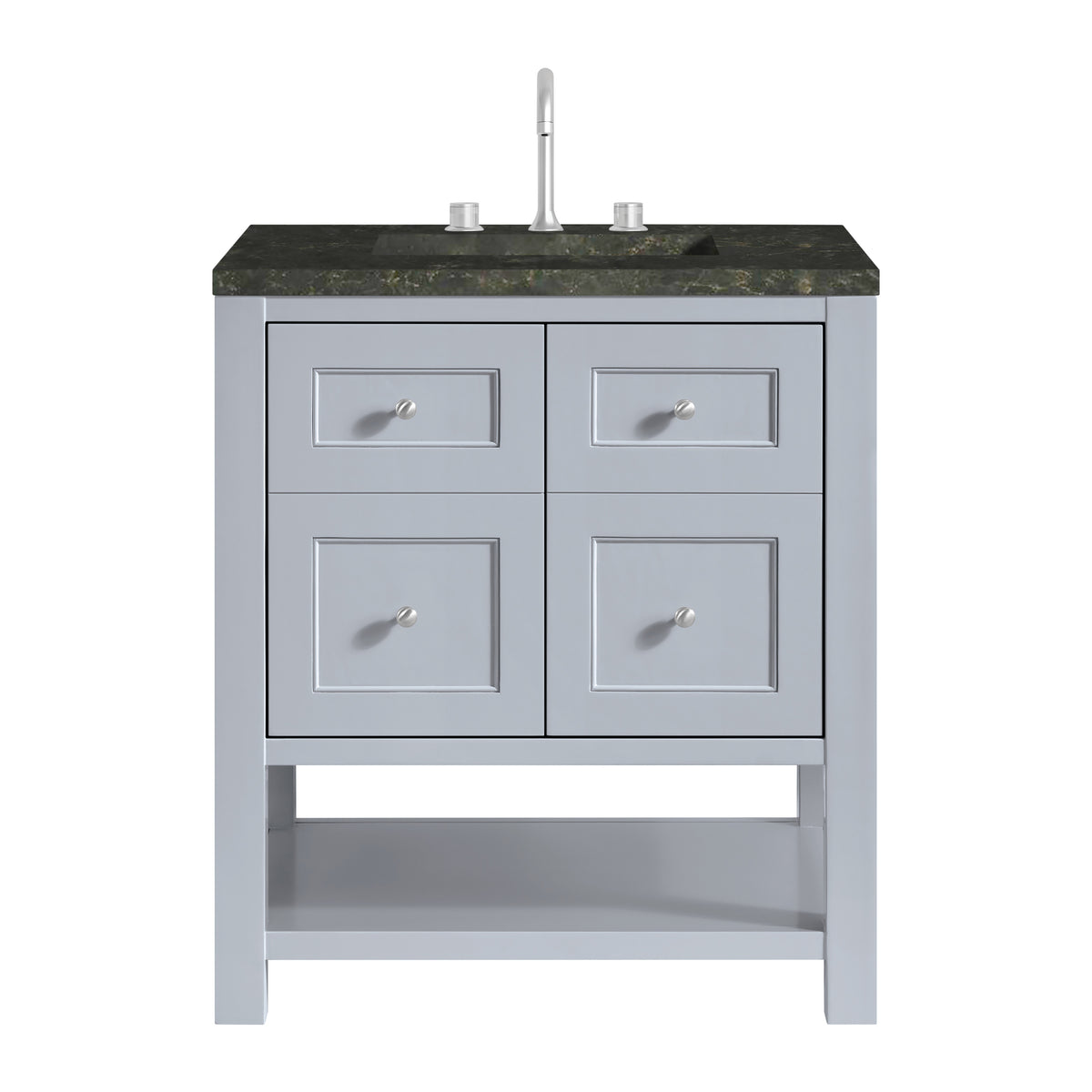 James Martin Vanities Breckenridge 30" Serenity Blue Single Vanity With 3cm Phantome Eclos Top