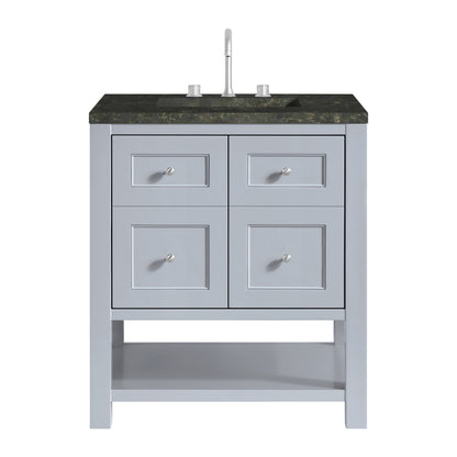 James Martin Vanities Breckenridge 30" Serenity Blue Single Vanity With 3cm Phantome Eclos Top