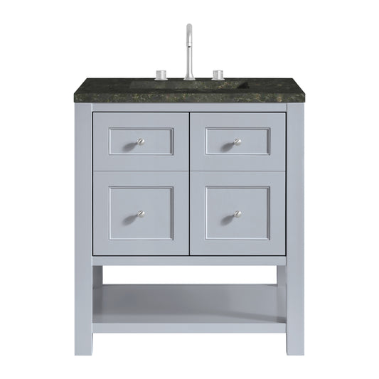James Martin Vanities Breckenridge 30" Serenity Blue Single Vanity With 3cm Phantome Eclos Top
