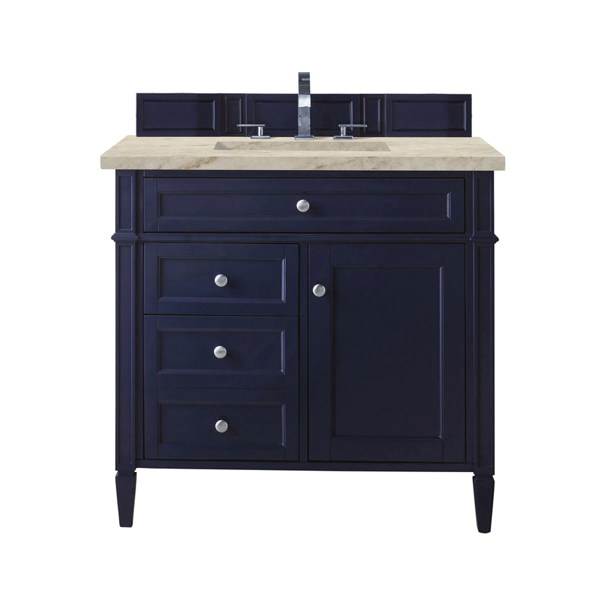 James Martin Vanities Brittany 36" Victory Blue Single Vanity With 3 CM Tajnar Eclos Top