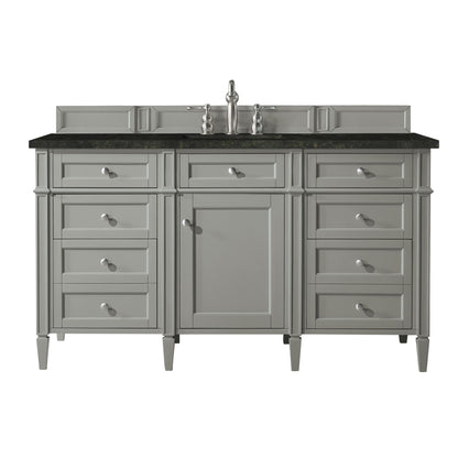 James Martin Vanities Brittany 60" Urban Gray Single Vanity With 3 CM Phantome Eclos Top