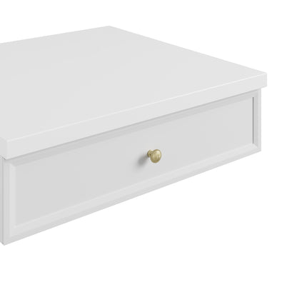 James Martin Vanities Bellshire 24" Bright White Drawer Unit With 3cm Ethereal Noctis Silestone Top