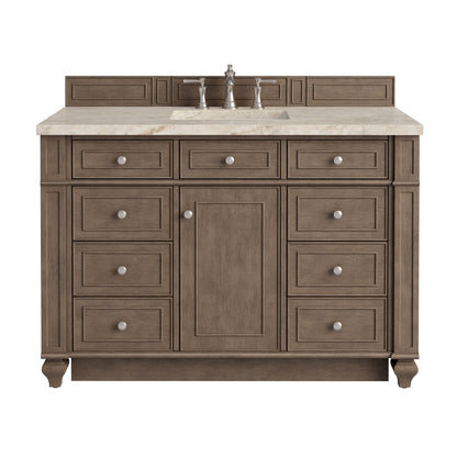 James Martin Vanities Bristol 48" Whitewashed Walnut Single Vanity With 3 CM Tajnar Eclos Top