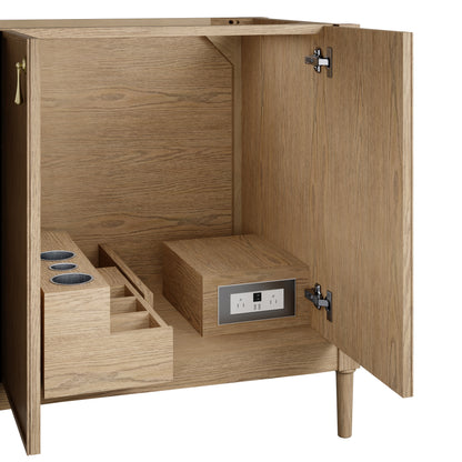 James Martin Vanities Kinnsden 72" Weathered Oak Double Vanity Cabinet