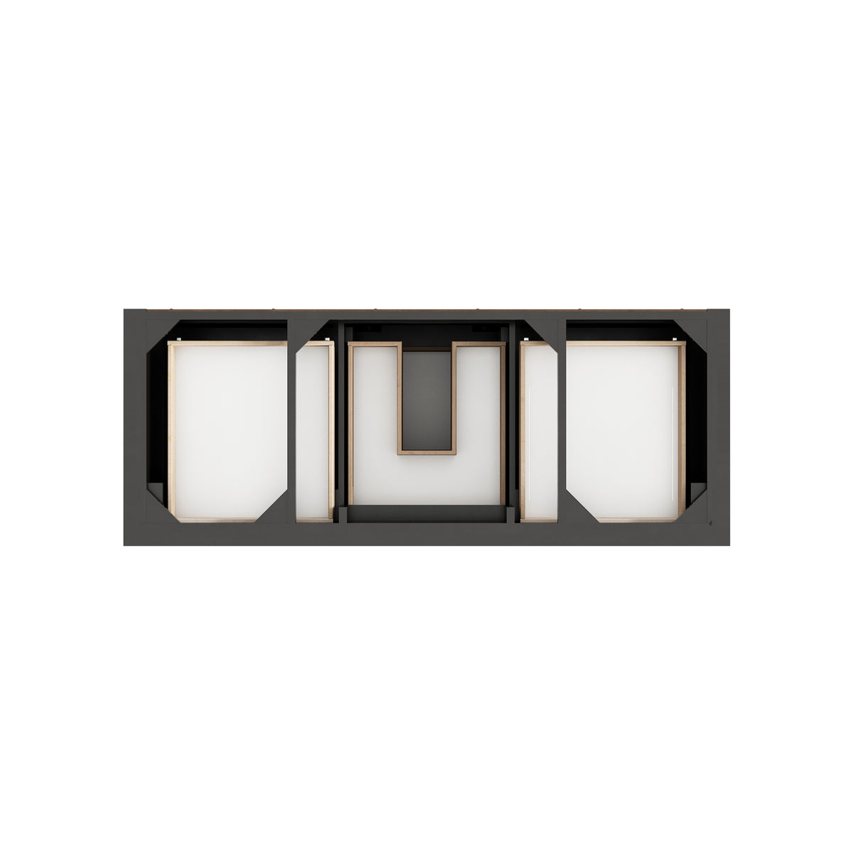 James Martin Vanities Brookfield 60" Black Onyx Single Vanity With 3 CM Siberian Silestone Top and FreePower Wireless Charger
