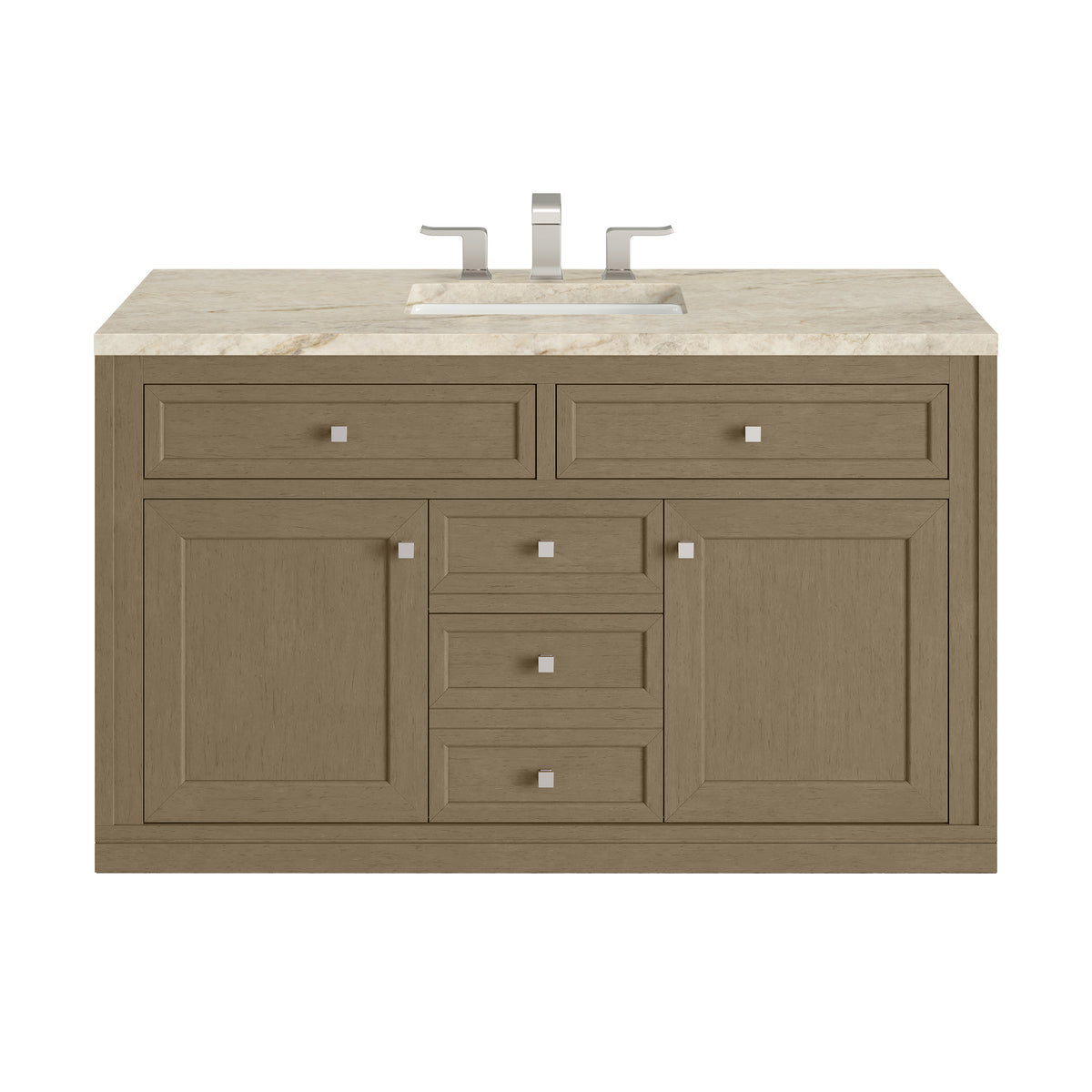 James Martin Vanities Chicago 48" Walnut Whisper Single Vanity With 3 CM Tajnar Eclos Top