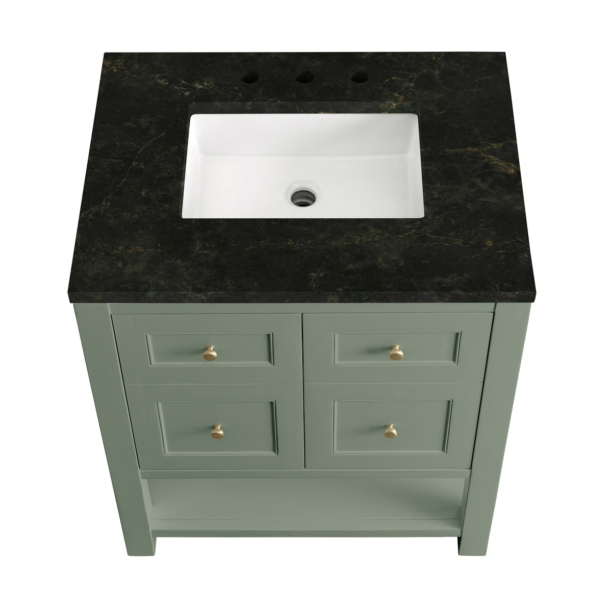 James Martin Vanities Breckenridge 30" Smokey Celadon Single Vanity With 3cm Phantome Eclos Top