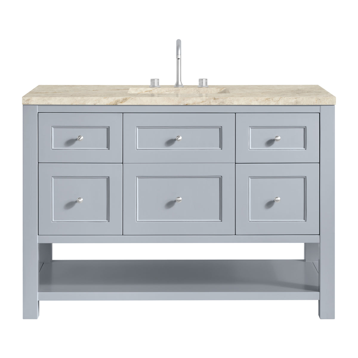 James Martin Vanities Breckenridge 48" Serenity Blue Single Vanity With 3cm Tajnar Eclos Top