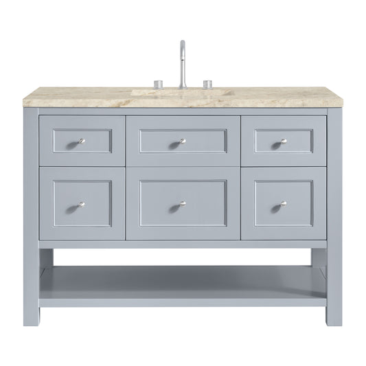 James Martin Vanities Breckenridge 48" Serenity Blue Single Vanity With 3cm Tajnar Eclos Top