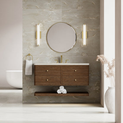James Martin Vanities Allamari 48" Sable Single Vanity With 3 CM Siberian Silestone Top