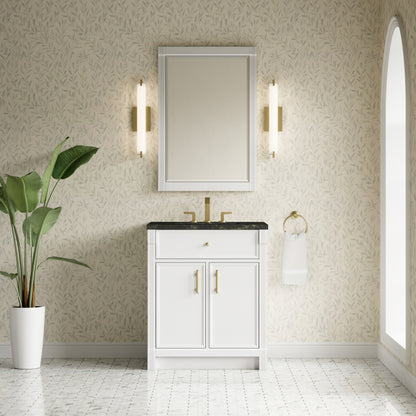 James Martin Vanities Bellshire 30" Bright White Single Vanity With 3 CM Phantome Eclos Top