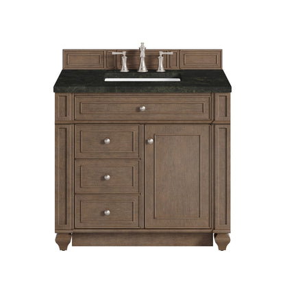 James Martin Vanities Bristol 36" Whitewashed Walnut Single Vanity With 3 CM Phantome Eclos Top