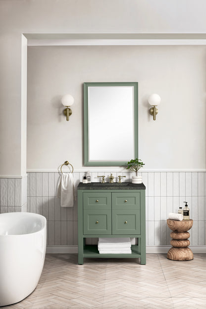 James Martin Vanities Breckenridge 30" Smokey Celadon Single Vanity With 3cm Phantome Eclos Top