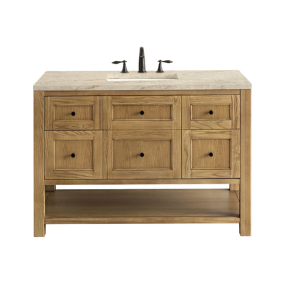 James Martin Vanities Breckenridge 48" Light Natural Oak Single Vanity With 3cm Tajnar Eclos Top and FreePower Wireless Charger