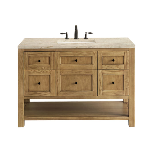 James Martin Vanities Breckenridge 48" Light Natural Oak Single Vanity With 3cm Tajnar Eclos Top and FreePower Wireless Charger
