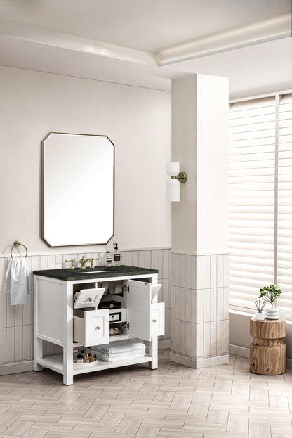James Martin Vanities Breckenridge 36" Bright White Single Vanity With 3cm Phantome Eclos Top