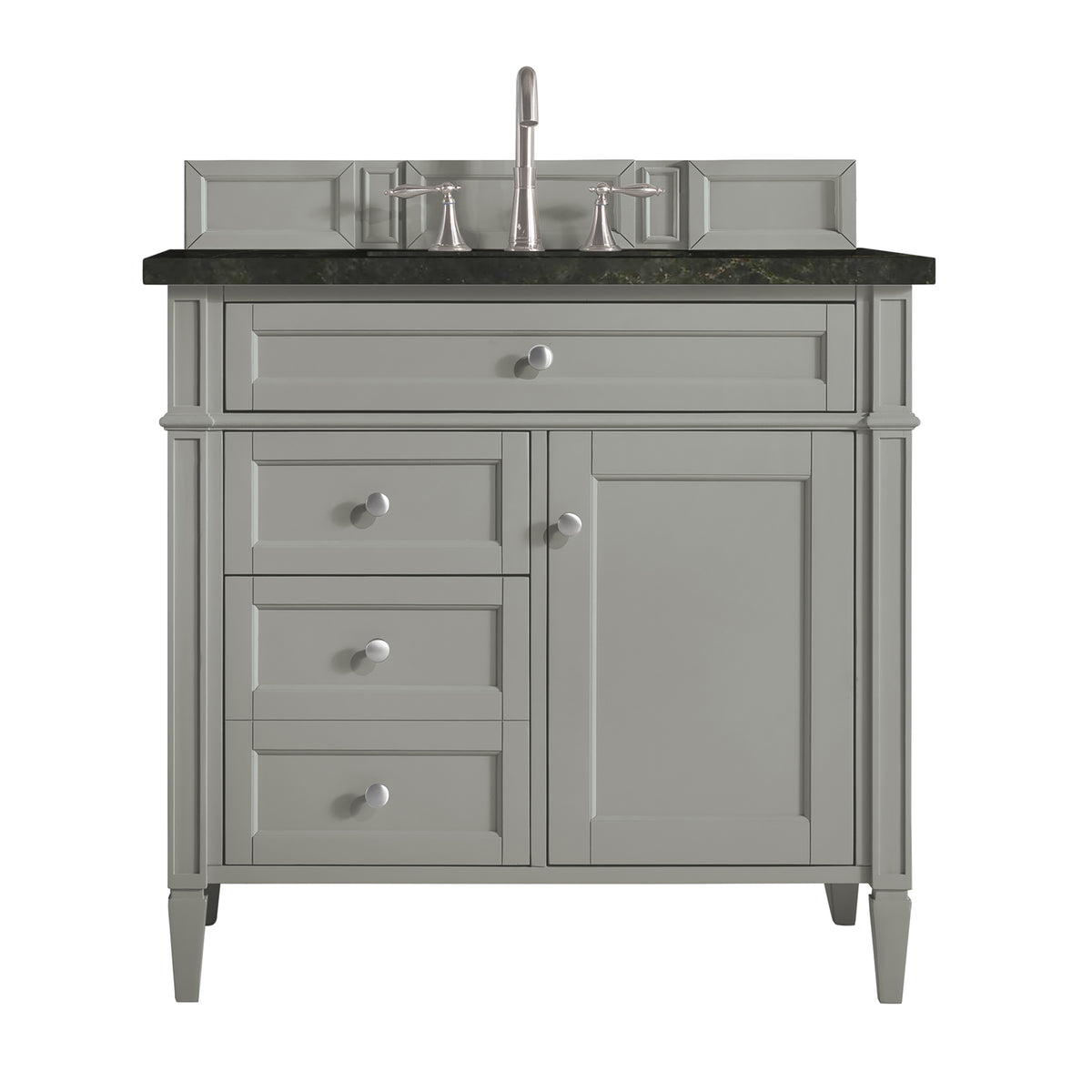 James Martin Vanities Brittany 36" Urban Gray Single Vanity With 3 CM Phantome Eclos Top