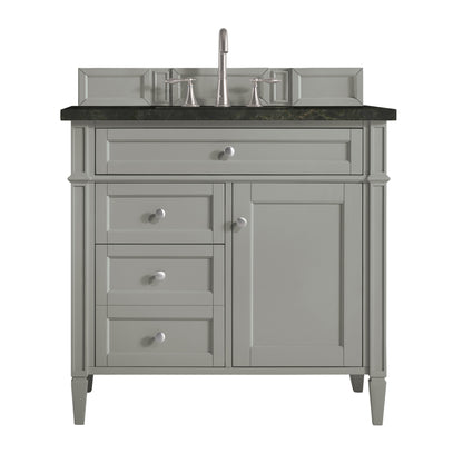 James Martin Vanities Brittany 36" Urban Gray Single Vanity With 3 CM Phantome Eclos Top
