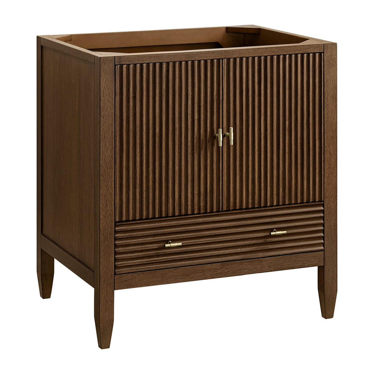 James Martin Vanities Myrrin 30" Mid-Century Walnut Single Vanity Cabinet