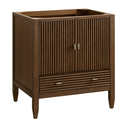 James Martin Vanities Myrrin 30" Mid-Century Walnut Single Vanity Cabinet