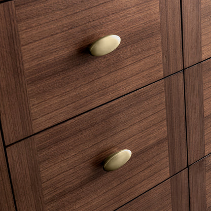 James Martin Vanities Amberly 72" Mid-Century Walnut Double Vanity With 3 CM Siberian Silestone Top and FreePower Wireless Charger