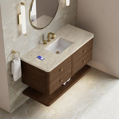 James Martin Vanities Allamari 48" Sable Single Vanity With 3 CM Tajnar Eclos Top and FreePower Wireless Charger
